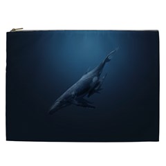 Whales Family Cosmetic Bag (xxl) by goljakoff