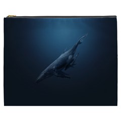 Whales Family Cosmetic Bag (xxxl) by goljakoff