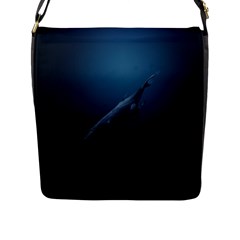 Whales Family Flap Closure Messenger Bag (l) by goljakoff