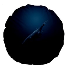 Whales Family Large 18  Premium Flano Round Cushions by goljakoff