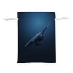 Whales family Lightweight Drawstring Pouch (M) Front