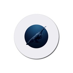 Whales Rubber Round Coaster (4 Pack)  by goljakoff