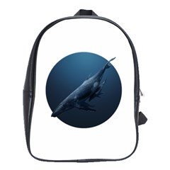 Whales School Bag (large) by goljakoff