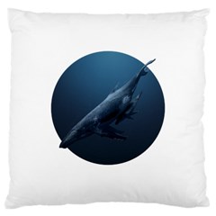 Whales Large Cushion Case (two Sides) by goljakoff