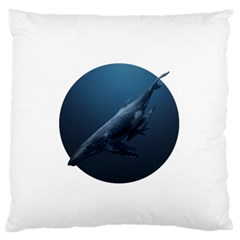 Whales Large Flano Cushion Case (one Side) by goljakoff