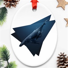 Blue Whales Ornament (oval) by goljakoff