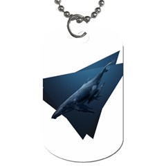 Blue Whales Dog Tag (one Side) by goljakoff