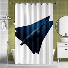 Blue Whales Shower Curtain 48  X 72  (small)  by goljakoff