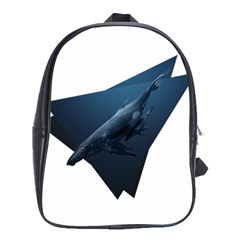 Blue Whales School Bag (xl) by goljakoff