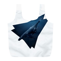 Blue Whales Full Print Recycle Bag (l) by goljakoff