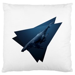 Blue Whales Standard Flano Cushion Case (two Sides) by goljakoff