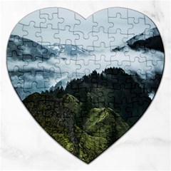 Mountain Landscape Jigsaw Puzzle (heart) by goljakoff