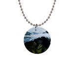 Mountain landscape 1  Button Necklace Front