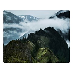 Mountain landscape Double Sided Flano Blanket (Large) 