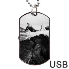 Whale In Clouds Dog Tag Usb Flash (one Side) by goljakoff