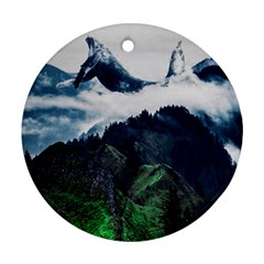 Blue Whales Dream Ornament (round) by goljakoff