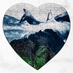 Blue Whales Dream Jigsaw Puzzle (heart) by goljakoff