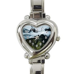 Blue Whales Dream Heart Italian Charm Watch by goljakoff