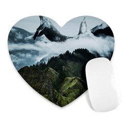 Blue Whales Dream Heart Mousepads by goljakoff