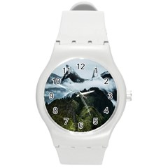 Blue Whales Dream Round Plastic Sport Watch (m) by goljakoff