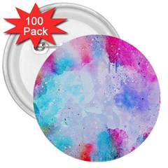 Rainbow Paint 3  Buttons (100 Pack)  by goljakoff