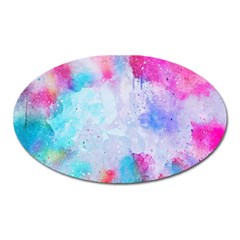 Rainbow Paint Oval Magnet by goljakoff