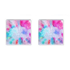 Rainbow Paint Cufflinks (square) by goljakoff