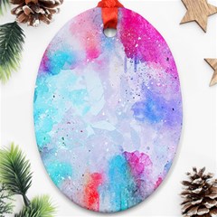 Rainbow Paint Oval Ornament (two Sides) by goljakoff