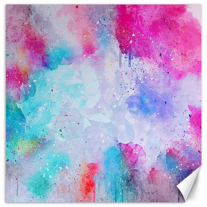 Rainbow paint Canvas 20  x 20 