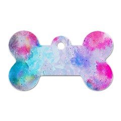 Rainbow Paint Dog Tag Bone (one Side) by goljakoff