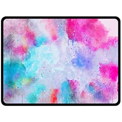 Rainbow Paint Fleece Blanket (large)  by goljakoff