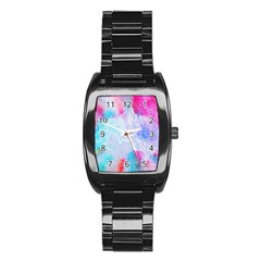 Rainbow Paint Stainless Steel Barrel Watch by goljakoff