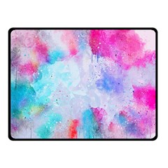 Rainbow Paint Double Sided Fleece Blanket (small)  by goljakoff