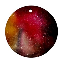 Red Galaxy Paint Ornament (round) by goljakoff