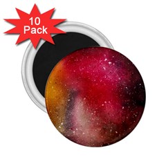 Red Galaxy Paint 2 25  Magnets (10 Pack)  by goljakoff