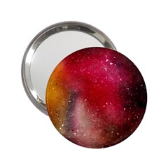 Red Galaxy Paint 2 25  Handbag Mirrors by goljakoff