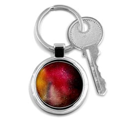 Red Galaxy Paint Key Chain (round) by goljakoff