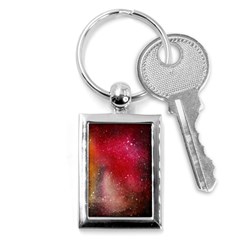 Red Galaxy Paint Key Chain (rectangle) by goljakoff