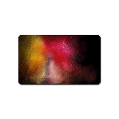 Red Galaxy Paint Magnet (name Card) by goljakoff