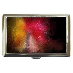 Red Galaxy Paint Cigarette Money Case by goljakoff