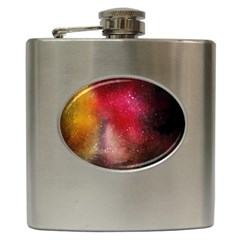 Red Galaxy Paint Hip Flask (6 Oz) by goljakoff