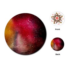 Red Galaxy Paint Playing Cards Single Design (round) by goljakoff