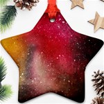 Red galaxy paint Star Ornament (Two Sides) Front