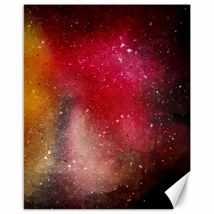 Red galaxy paint Canvas 11  x 14 