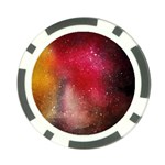 Red galaxy paint Poker Chip Card Guard Front