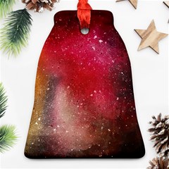 Red Galaxy Paint Bell Ornament (two Sides) by goljakoff