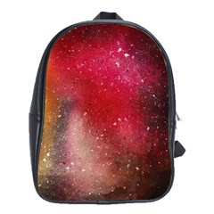 Red Galaxy Paint School Bag (xl) by goljakoff