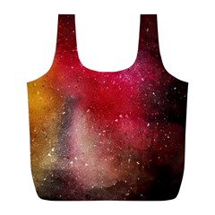 Red Galaxy Paint Full Print Recycle Bag (l) by goljakoff