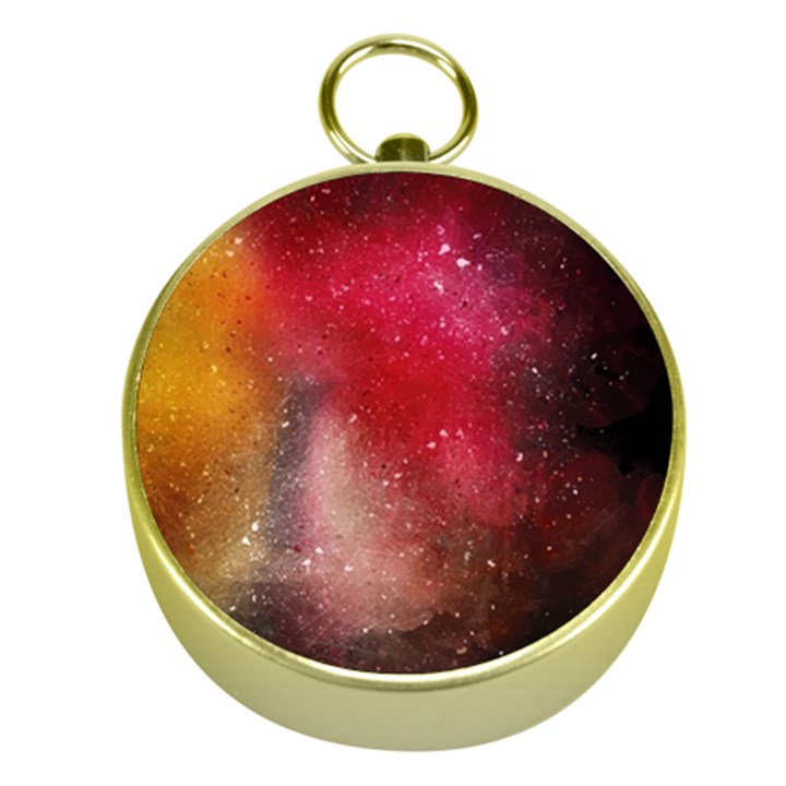 Red galaxy paint Gold Compasses