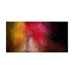 Red Galaxy Paint Yoga Headband by goljakoff